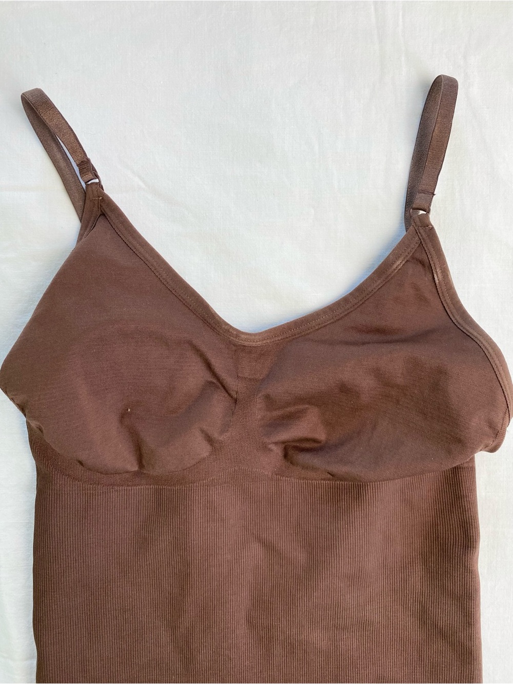 Stretchy Brown Shapewear Tank Top